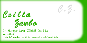 csilla zambo business card
