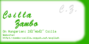 csilla zambo business card